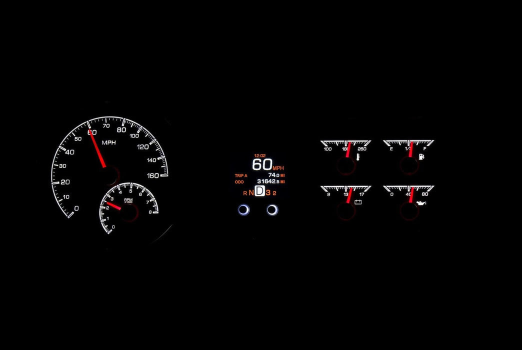 Dakota Digital Dakota Digital HDX Direct-Fit Analog Gauge Systems HDX-53C-K Autofit
