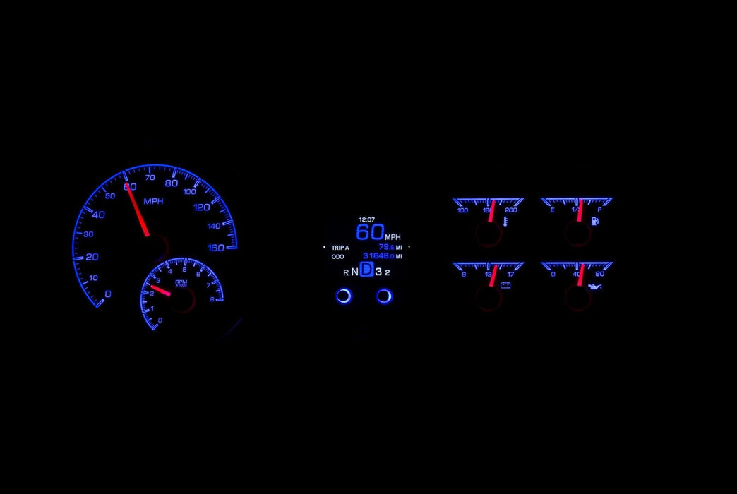 Dakota Digital Dakota Digital HDX Direct-Fit Analog Gauge Systems HDX-53C-K Autofit