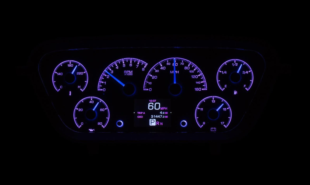 Dakota Digital Dakota Digital HDX Direct-Fit Analog Gauge Systems HDX-53F-PU-K Autofit