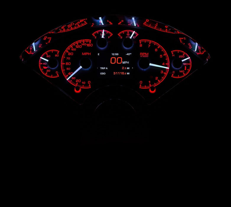 Dakota Digital Dakota Digital HDX Direct-Fit Analog Gauge Systems HDX-55C-K Autofit