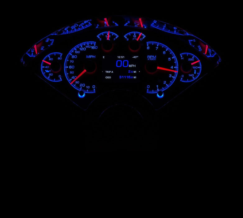 Dakota Digital Dakota Digital HDX Direct-Fit Analog Gauge Systems HDX-55C-K Autofit