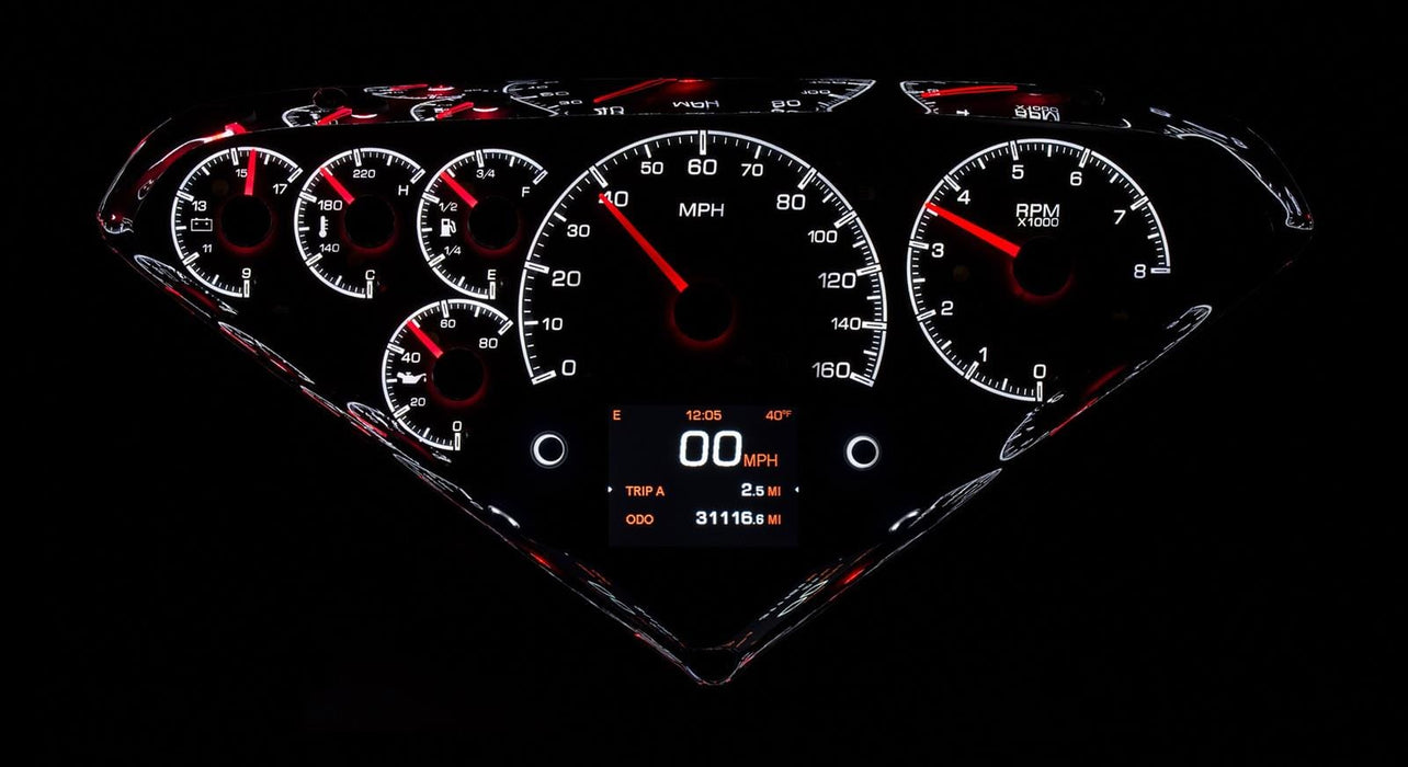 Dakota Digital Dakota Digital HDX Direct-Fit Analog Gauge Systems HDX-55C-PU-S Autofit