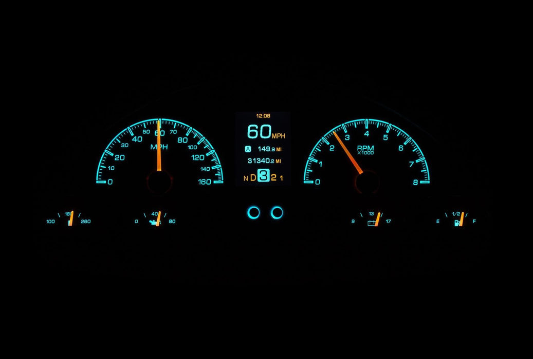 Dakota Digital Dakota Digital HDX Direct-Fit Analog Gauge Systems HDX-56F-PU-S Autofit