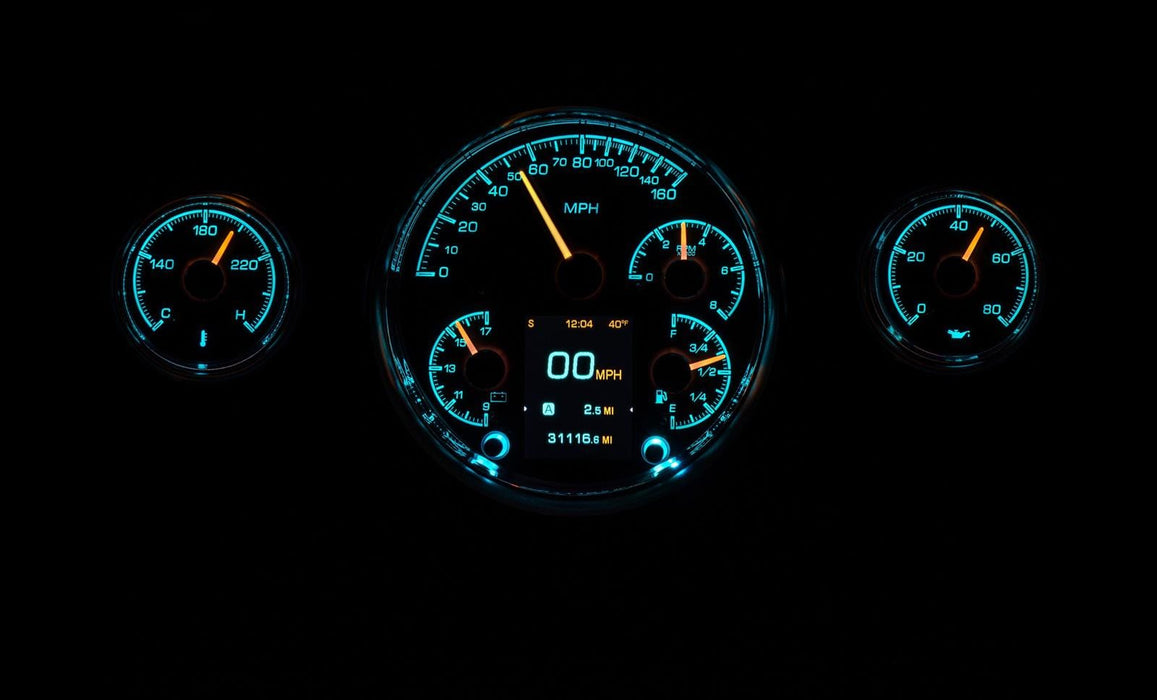 Dakota Digital Dakota Digital HDX Direct-Fit Analog Gauge Systems HDX-57C-K Autofit
