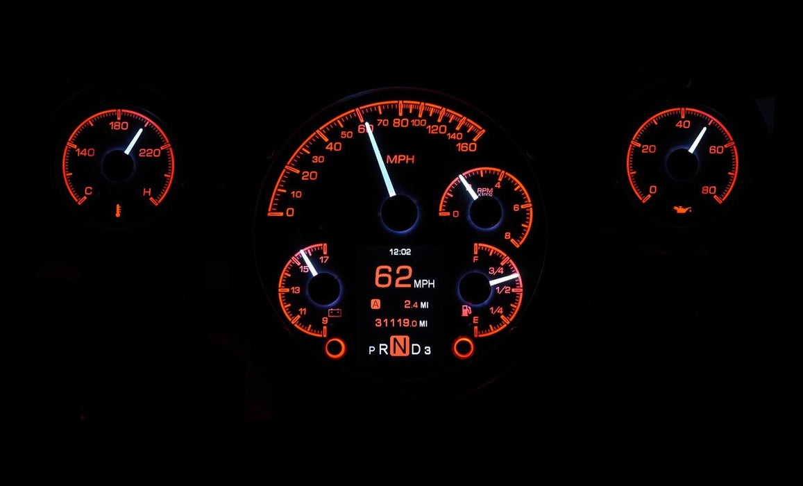 Dakota Digital Dakota Digital HDX Direct-Fit Analog Gauge Systems HDX-57C-S Autofit