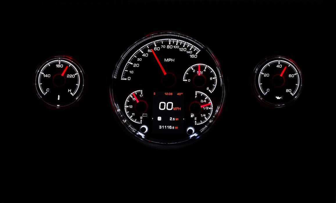 Dakota Digital Dakota Digital HDX Direct-Fit Analog Gauge Systems HDX-57C-S Autofit