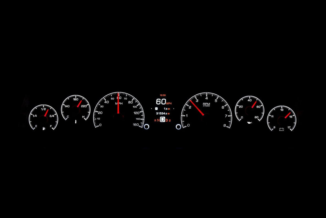 Dakota Digital Dakota Digital HDX Direct-Fit Analog Gauge Systems HDX-60C-PU-K Autofit
