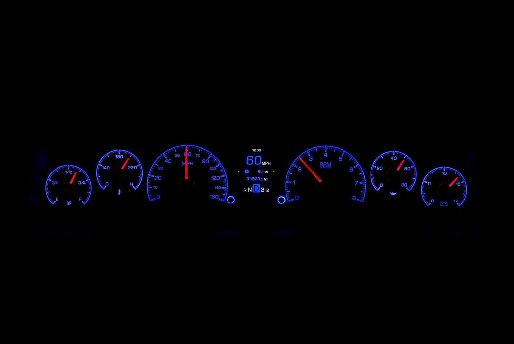 Dakota Digital Dakota Digital HDX Direct-Fit Analog Gauge Systems HDX-60C-PU-S Autofit