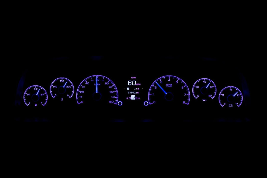 Dakota Digital Dakota Digital HDX Direct-Fit Analog Gauge Systems HDX-60C-PU-S Autofit