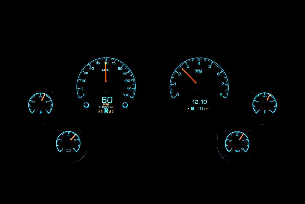 Dakota Digital Dakota Digital HDX Direct-Fit Analog Gauge Systems HDX-63C-VET-K Autofit