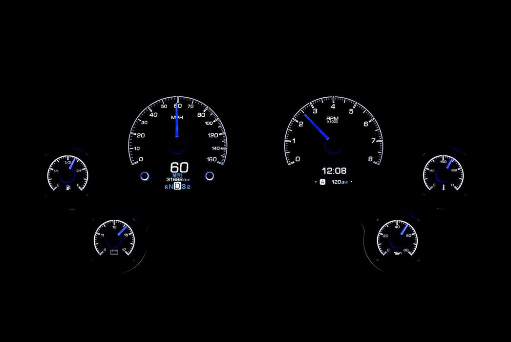 Dakota Digital Dakota Digital HDX Direct-Fit Analog Gauge Systems HDX-63C-VET-K Autofit