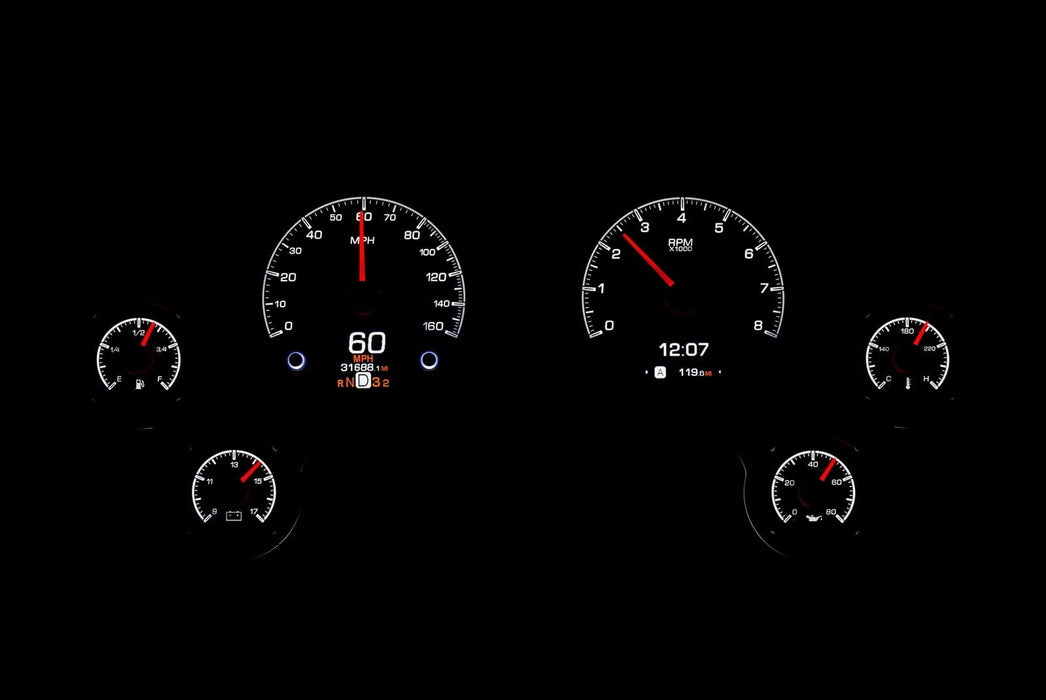 Dakota Digital Dakota Digital HDX Direct-Fit Analog Gauge Systems HDX-63C-VET-K Autofit