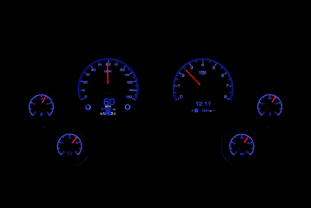 Dakota Digital Dakota Digital HDX Direct-Fit Analog Gauge Systems HDX-63C-VET-K Autofit