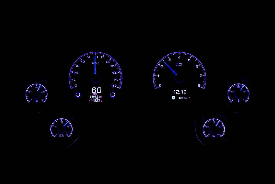 Dakota Digital Dakota Digital HDX Direct-Fit Analog Gauge Systems HDX-63C-VET-K Autofit