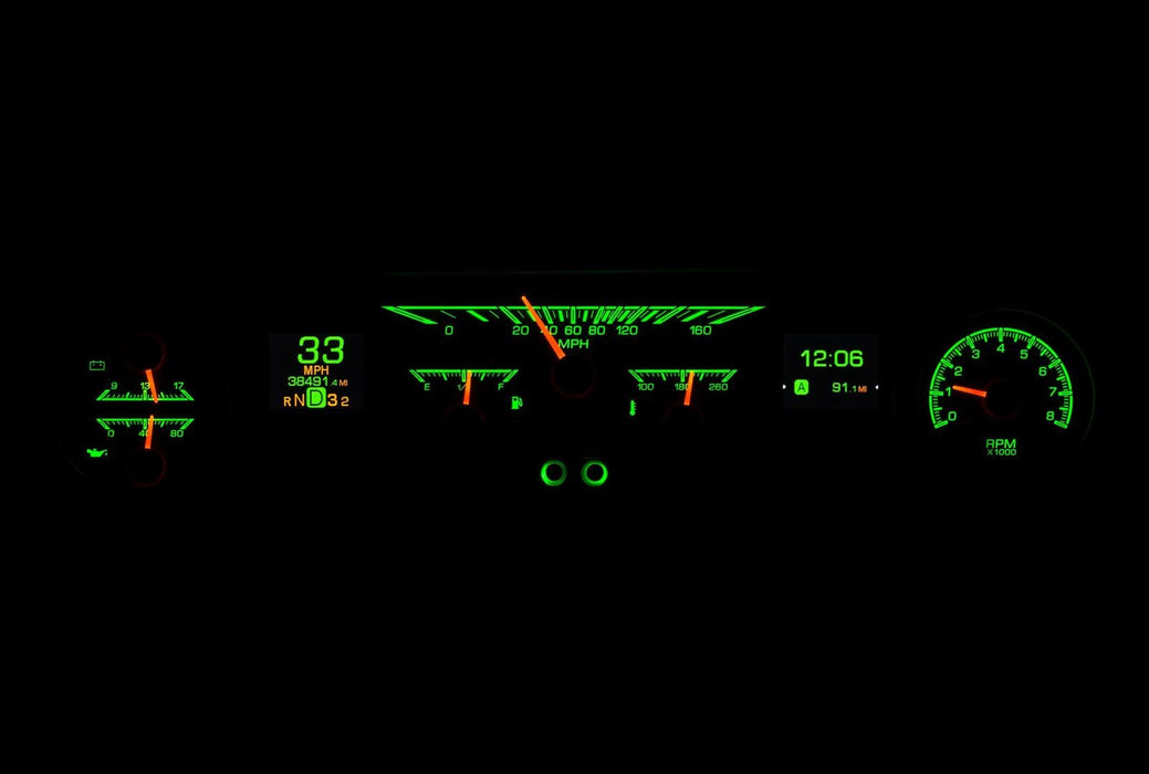 Dakota Digital Dakota Digital HDX Direct-Fit Analog Gauge Systems HDX-64F-FAL-K Autofit