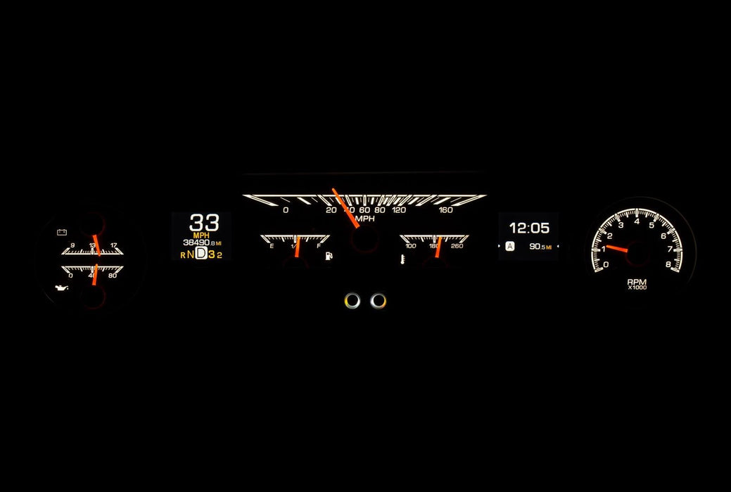 Dakota Digital Dakota Digital HDX Direct-Fit Analog Gauge Systems HDX-64F-FAL-K Autofit
