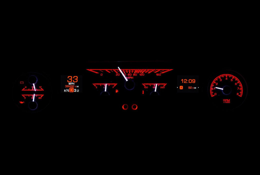 Dakota Digital Dakota Digital HDX Direct-Fit Analog Gauge Systems HDX-64F-FAL-K Autofit
