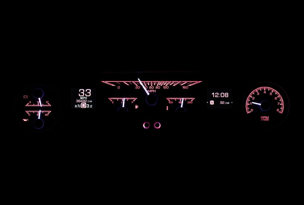Dakota Digital Dakota Digital HDX Direct-Fit Analog Gauge Systems HDX-64F-FAL-S Autofit
