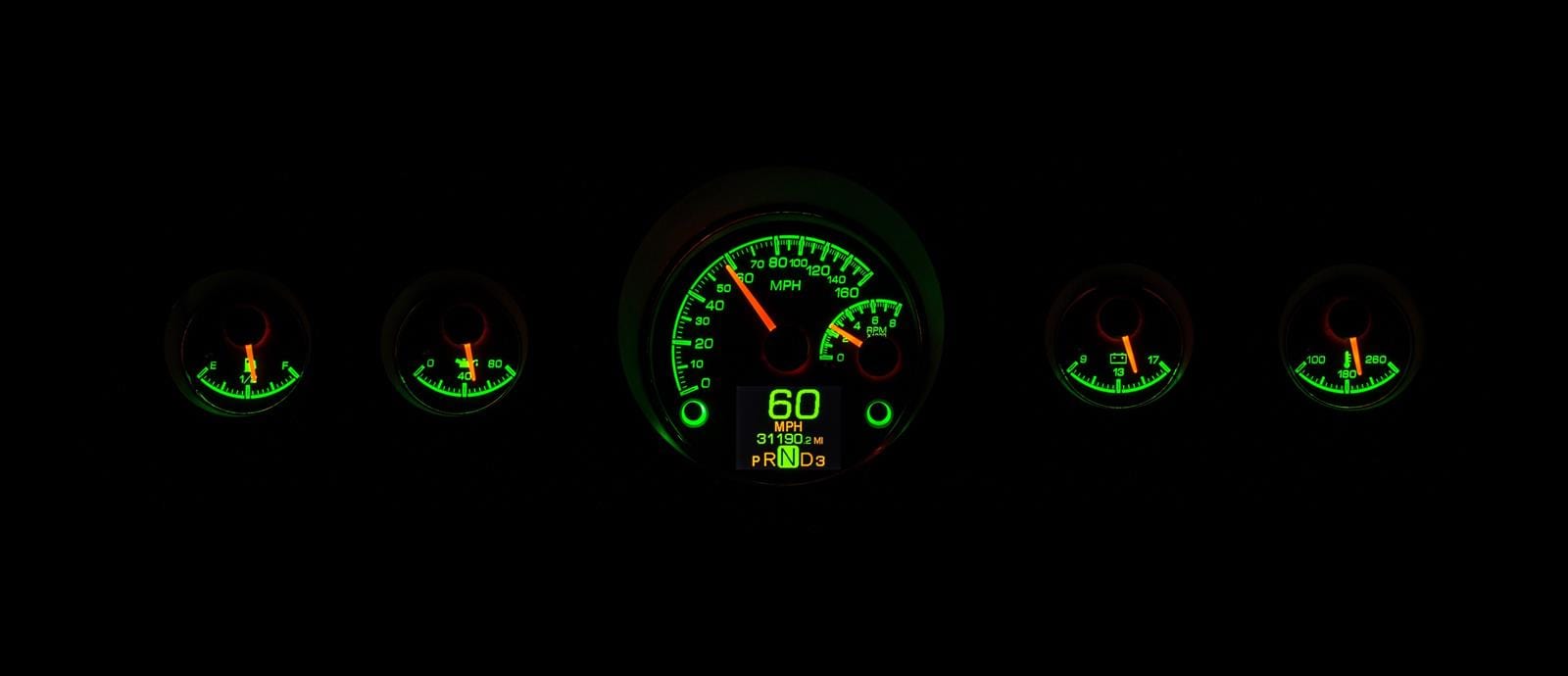 Dakota Digital Dakota Digital HDX Direct-Fit Analog Gauge Systems HDX-65F-MUS-S Autofit
