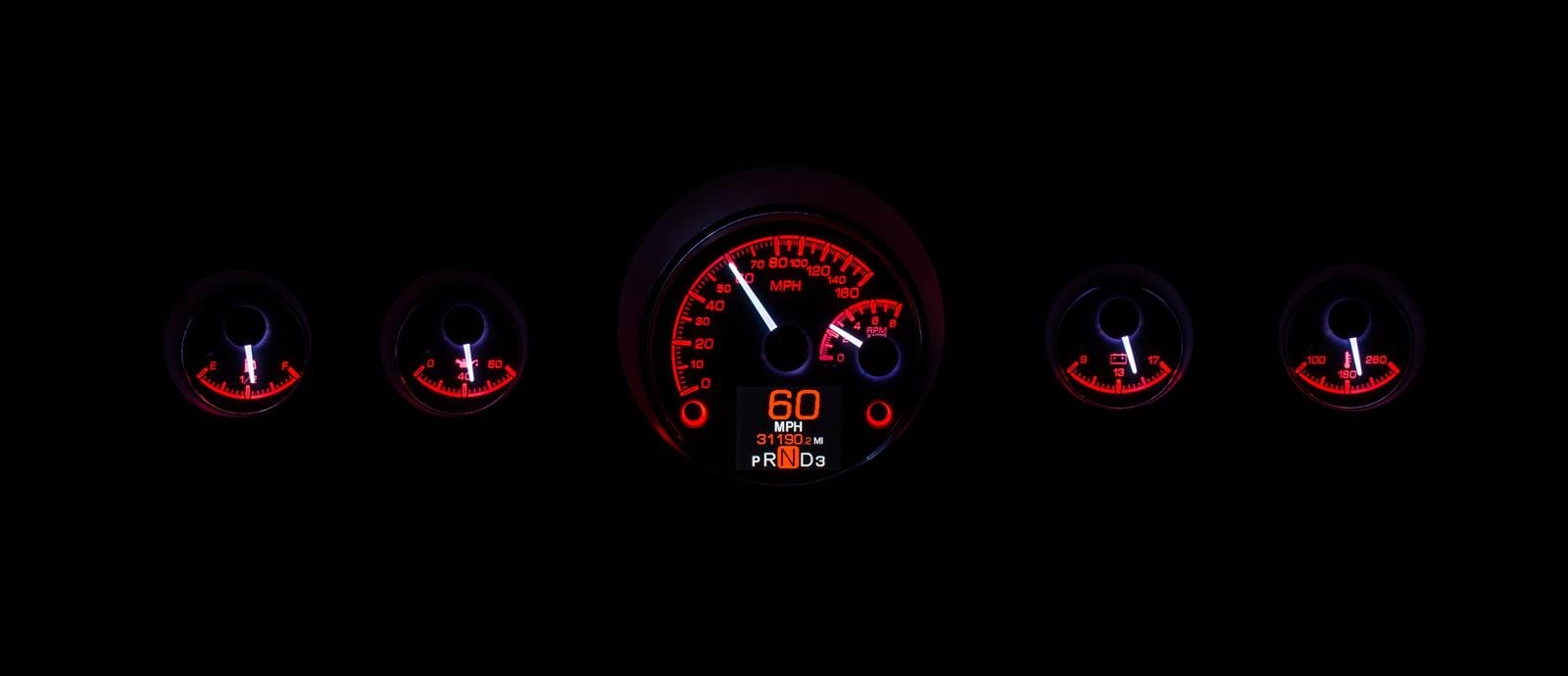 Dakota Digital Dakota Digital HDX Direct-Fit Analog Gauge Systems HDX-65F-MUS-S Autofit