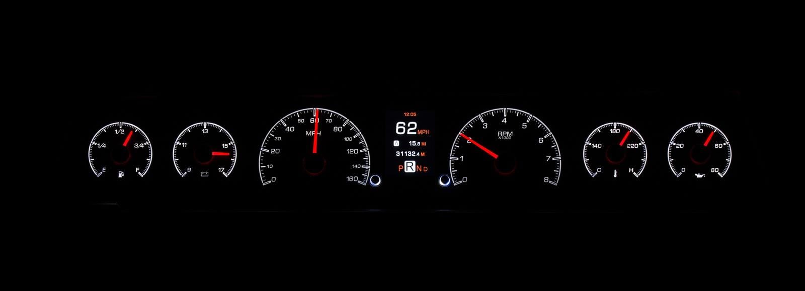 Dakota Digital Dakota Digital HDX Direct-Fit Analog Gauge Systems HDX-66C-CVL-K Autofit