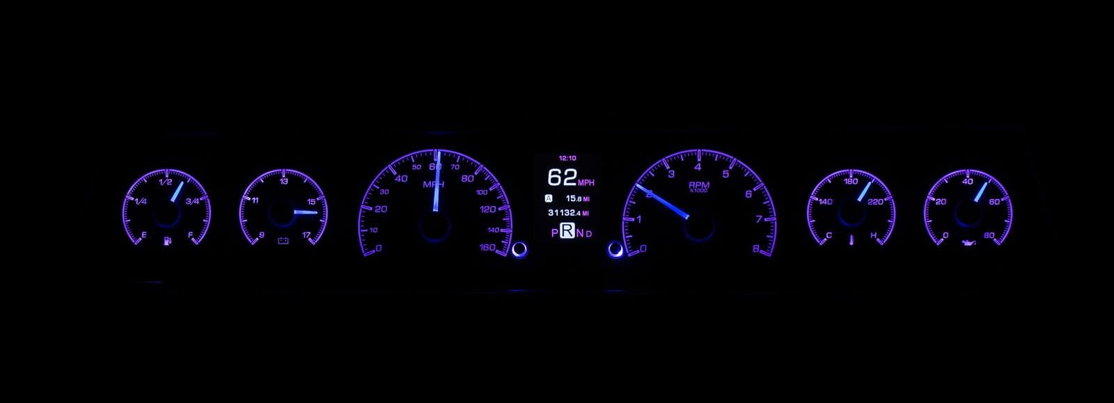 Dakota Digital Dakota Digital HDX Direct-Fit Analog Gauge Systems HDX-66C-CVL-S Autofit