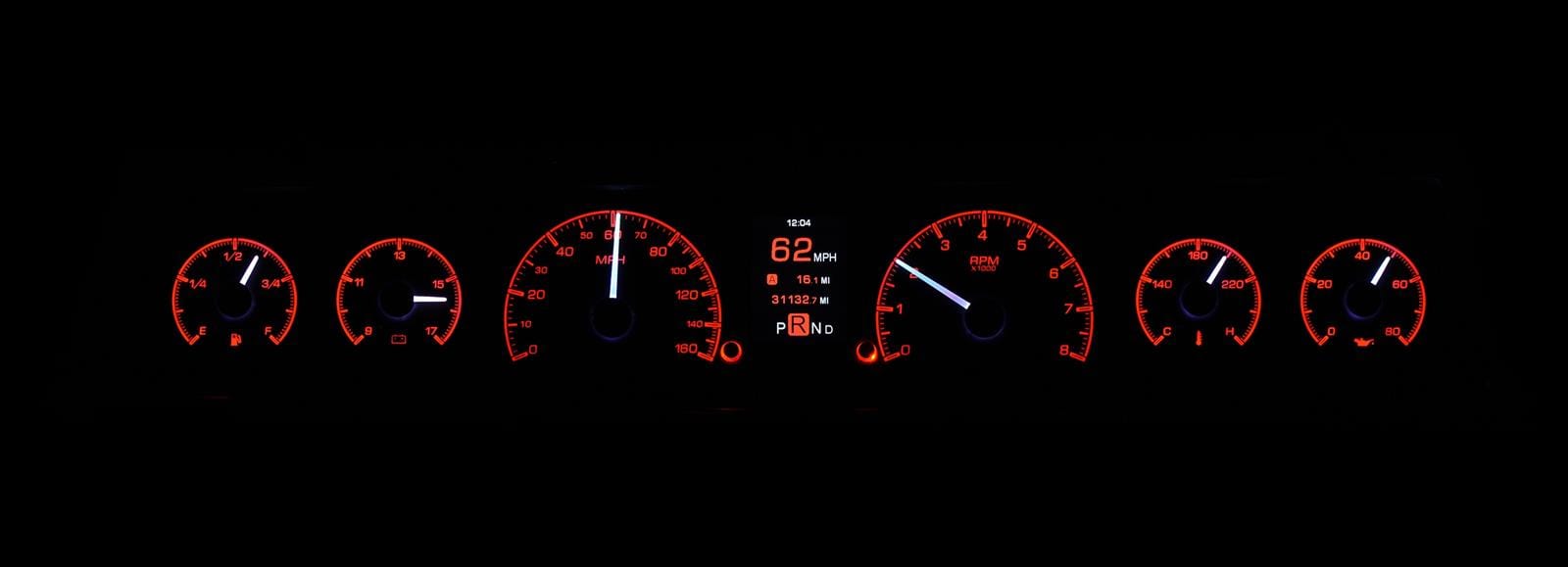 Dakota Digital Dakota Digital HDX Direct-Fit Analog Gauge Systems HDX-66C-CVL-S Autofit