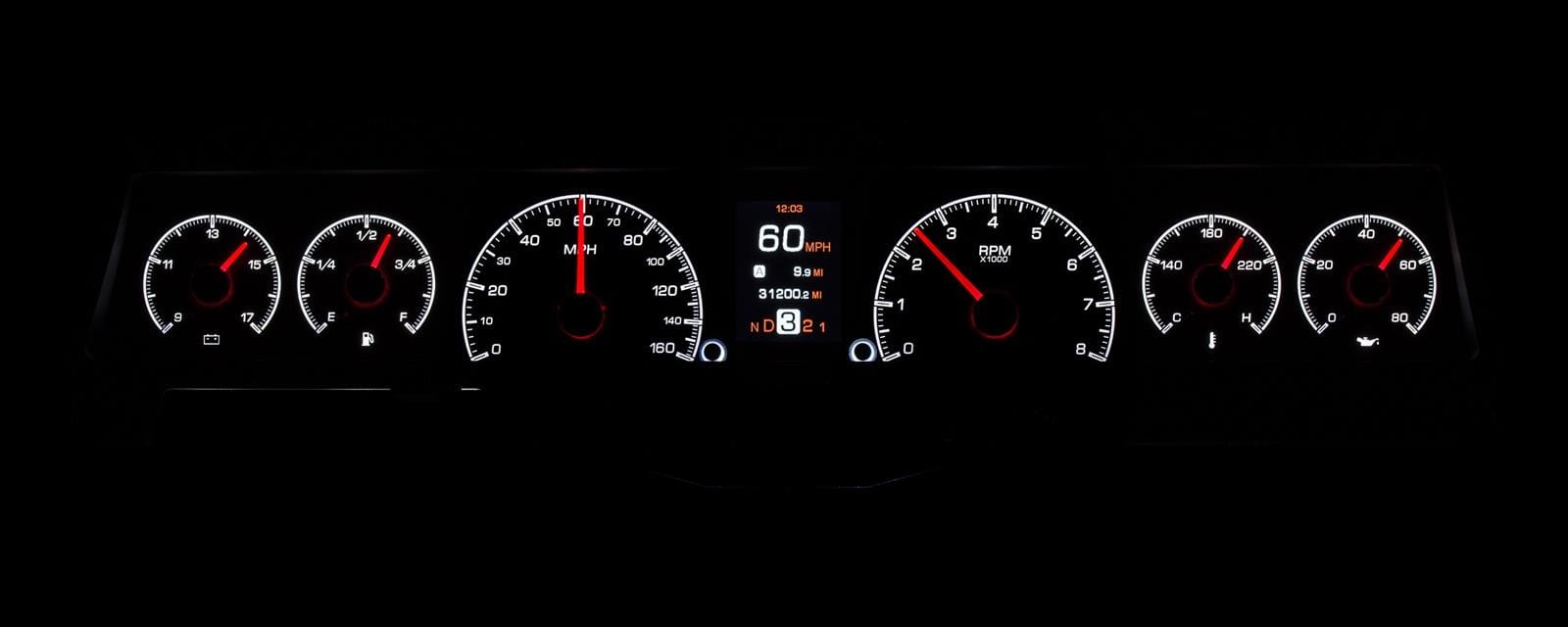 Dakota Digital Dakota Digital HDX Direct-Fit Analog Gauge Systems HDX-66C-NOV-K Autofit
