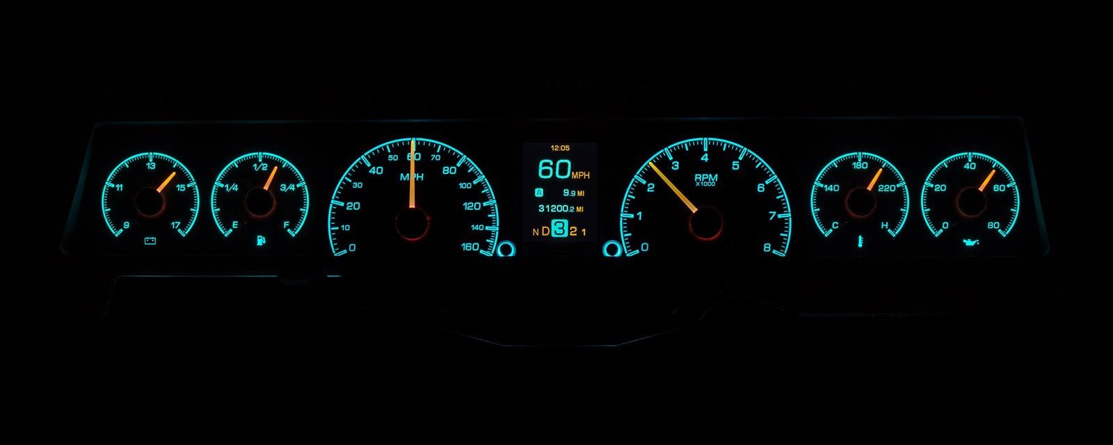 Dakota Digital Dakota Digital HDX Direct-Fit Analog Gauge Systems HDX-66C-NOV-K Autofit