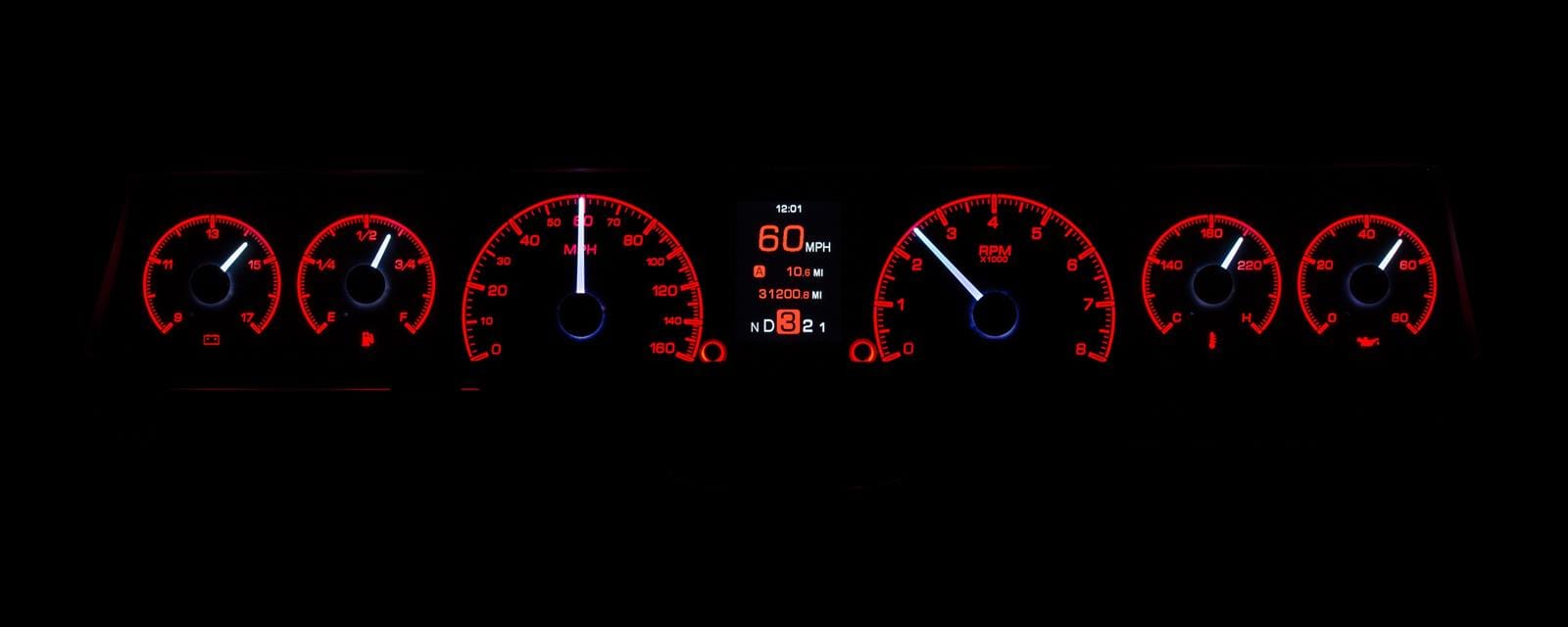 Dakota Digital Dakota Digital HDX Direct-Fit Analog Gauge Systems HDX-66C-NOV-S Autofit