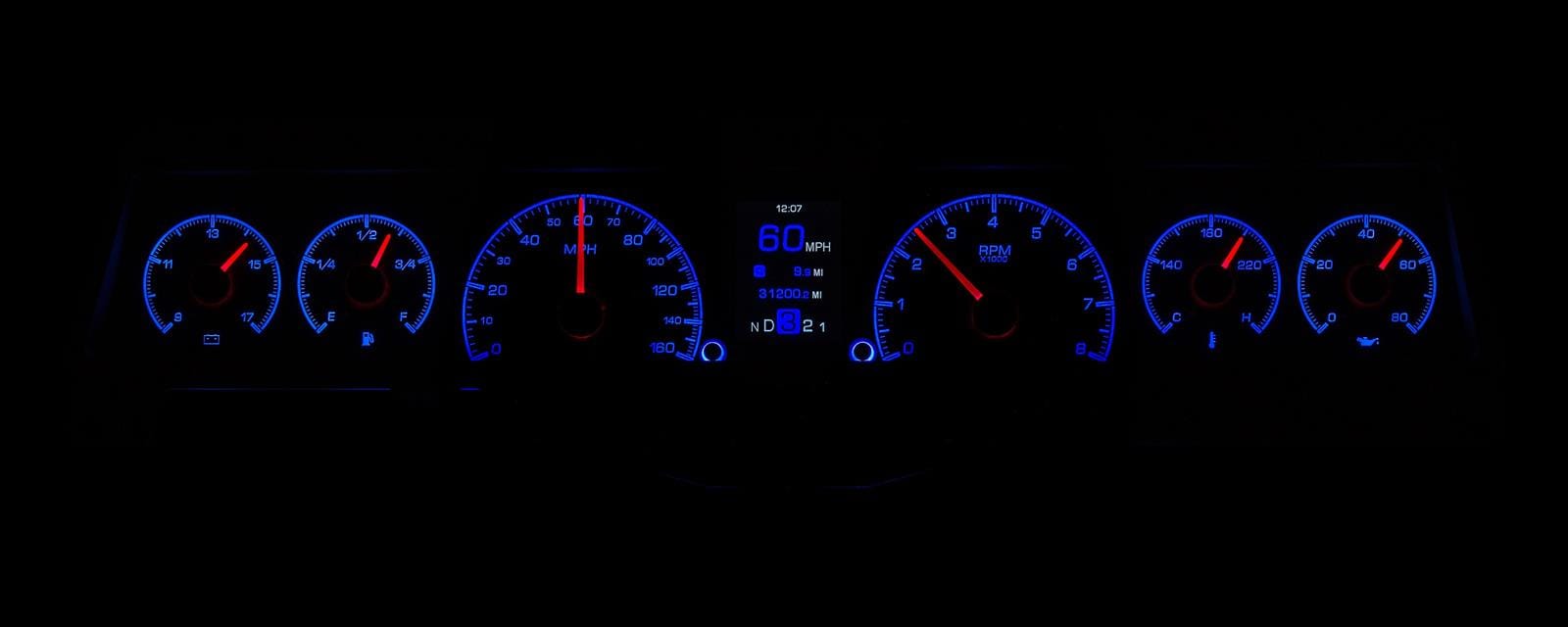 Dakota Digital Dakota Digital HDX Direct-Fit Analog Gauge Systems HDX-66C-NOV-S Autofit