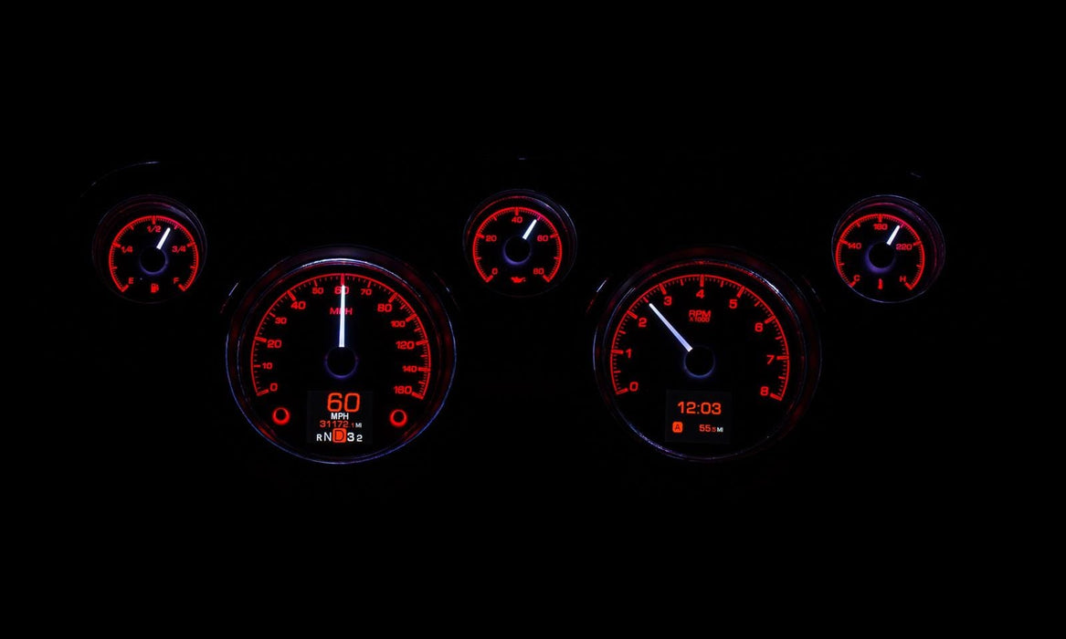 Dakota Digital Dakota Digital HDX Direct-Fit Analog Gauge Systems HDX-67F-MUS-S Autofit