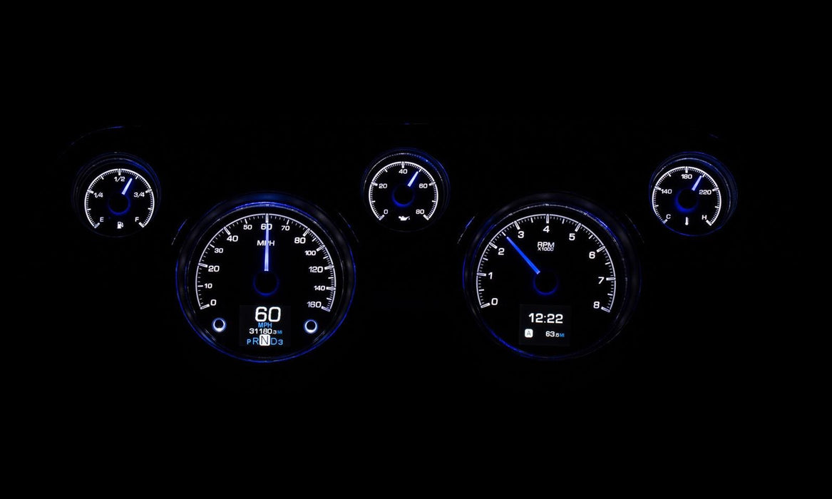 Dakota Digital Dakota Digital HDX Direct-Fit Analog Gauge Systems HDX-67F-MUS-S Autofit