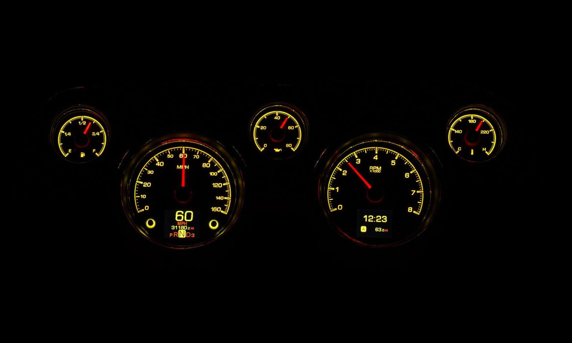 Dakota Digital Dakota Digital HDX Direct-Fit Analog Gauge Systems HDX-67F-MUS-S Autofit