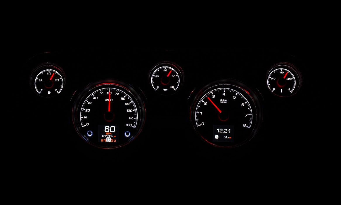 Dakota Digital Dakota Digital HDX Direct-Fit Analog Gauge Systems HDX-67F-MUS-S Autofit