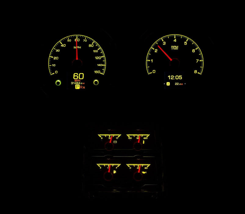 Dakota Digital Dakota Digital HDX Direct-Fit Analog Gauge Systems HDX-68C-CAC-S Autofit