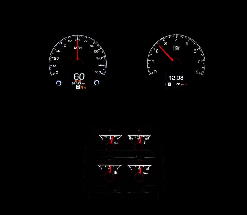 Dakota Digital Dakota Digital HDX Direct-Fit Analog Gauge Systems HDX-68C-CAC-S Autofit