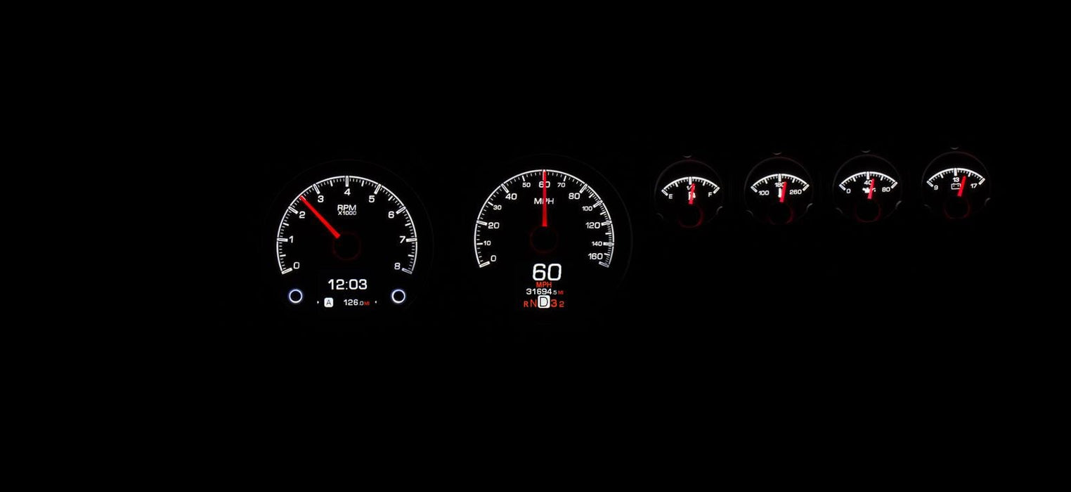 Dakota Digital Dakota Digital HDX Direct-Fit Analog Gauge Systems HDX-68D-CHG-S Autofit
