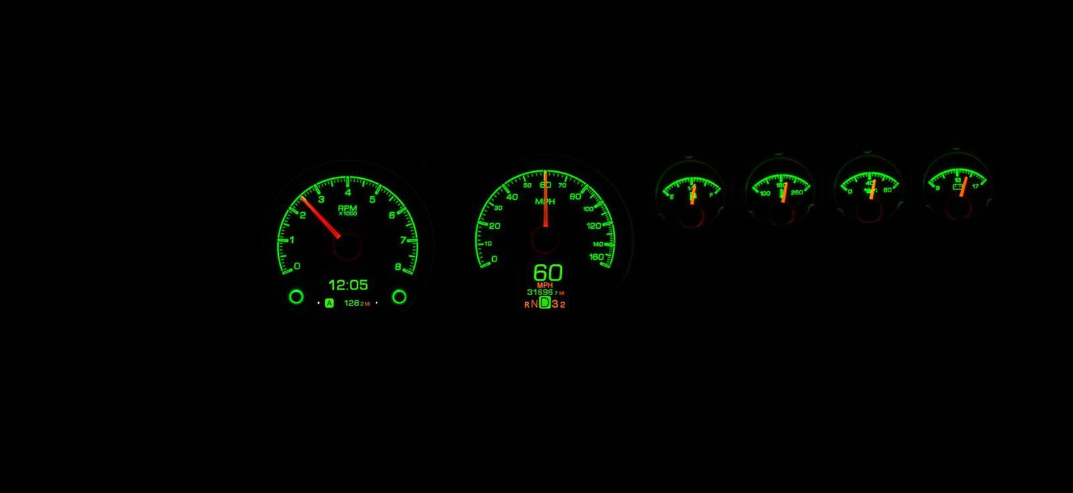 Dakota Digital Dakota Digital HDX Direct-Fit Analog Gauge Systems HDX-68D-CHG-S Autofit