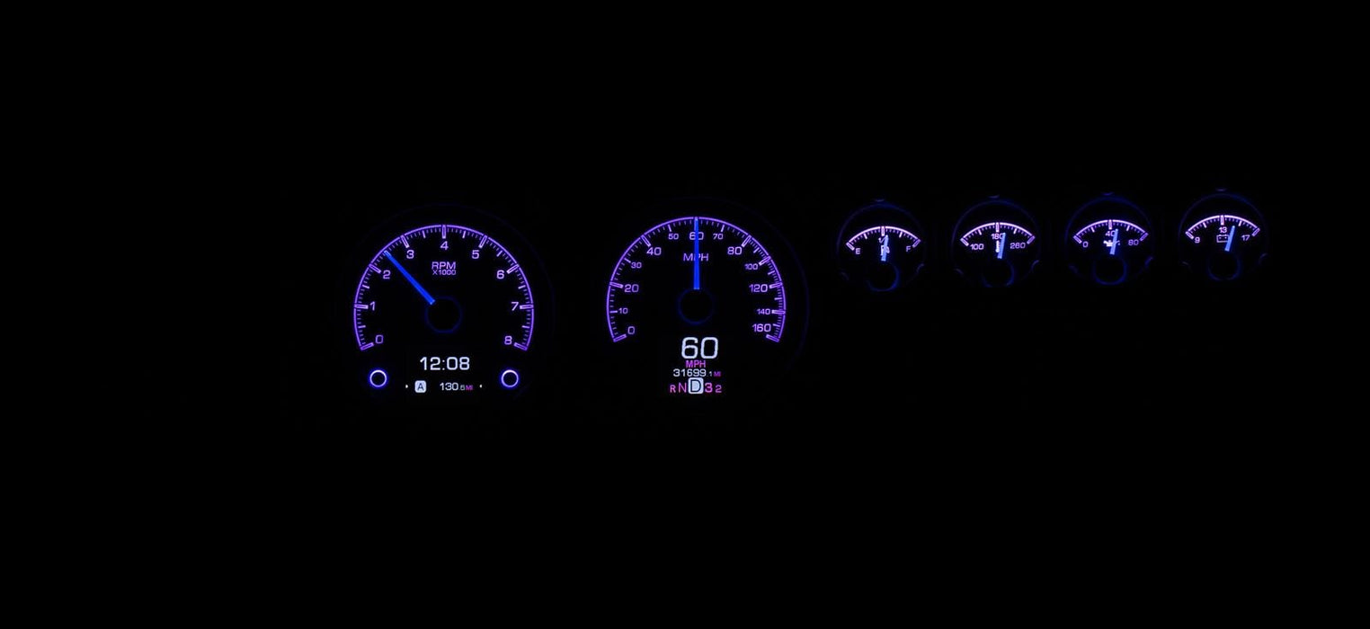 Dakota Digital Dakota Digital HDX Direct-Fit Analog Gauge Systems HDX-68D-CHG-S Autofit