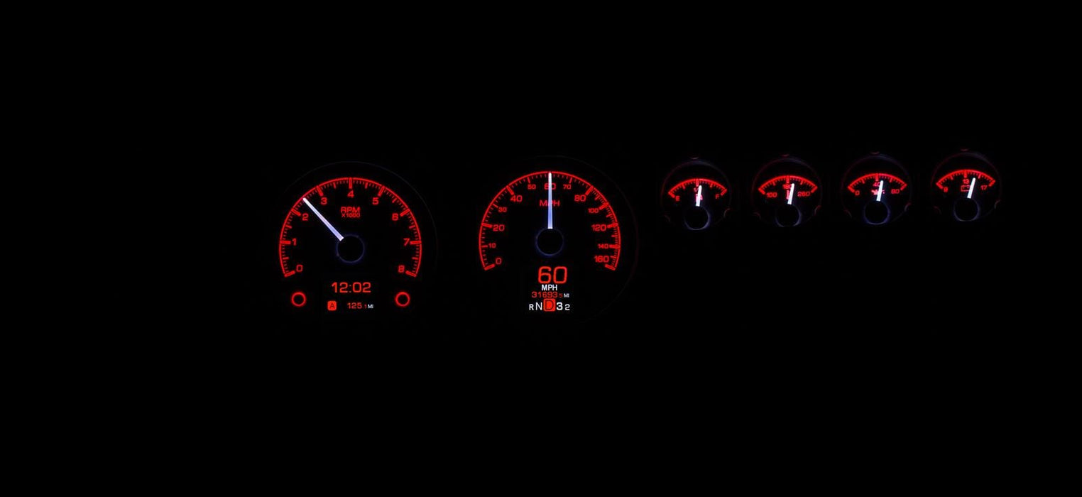 Dakota Digital Dakota Digital HDX Direct-Fit Analog Gauge Systems HDX-68D-CHG-S Autofit