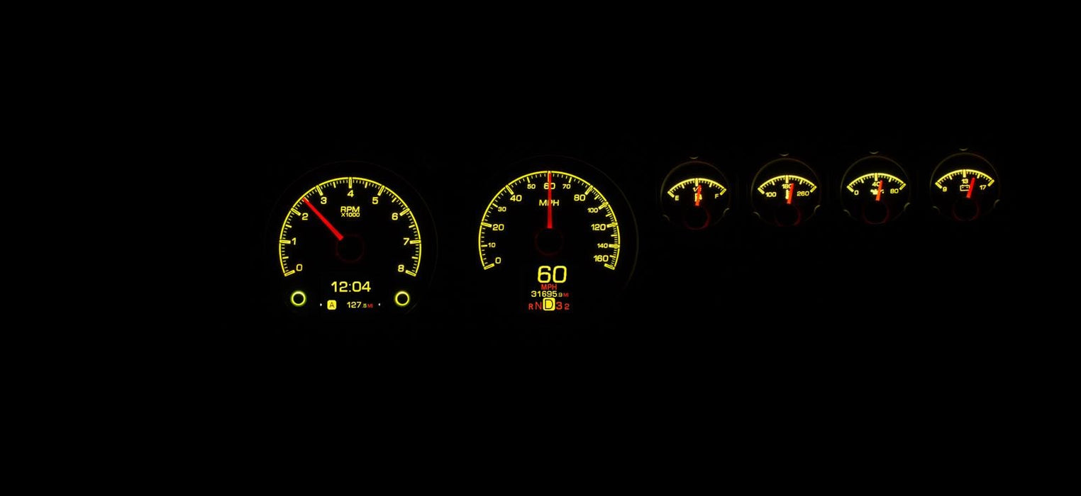 Dakota Digital Dakota Digital HDX Direct-Fit Analog Gauge Systems HDX-68D-CHG-S Autofit