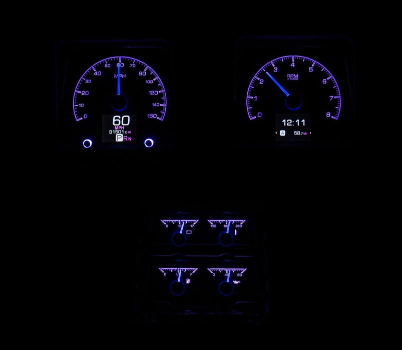 Dakota Digital Dakota Digital HDX Direct-Fit Analog Gauge Systems HDX-69C-CAC-K Autofit