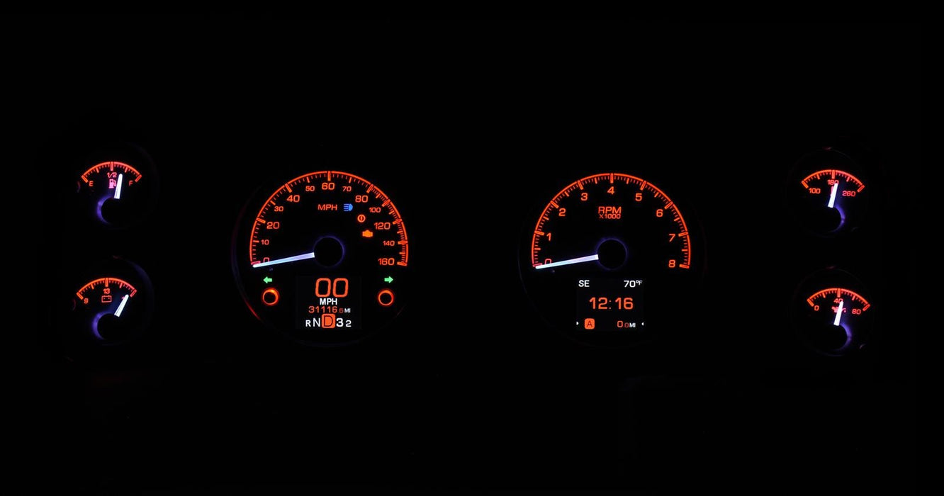 Dakota Digital Dakota Digital HDX Direct-Fit Analog Gauge Systems HDX-70C-CAM-K Autofit