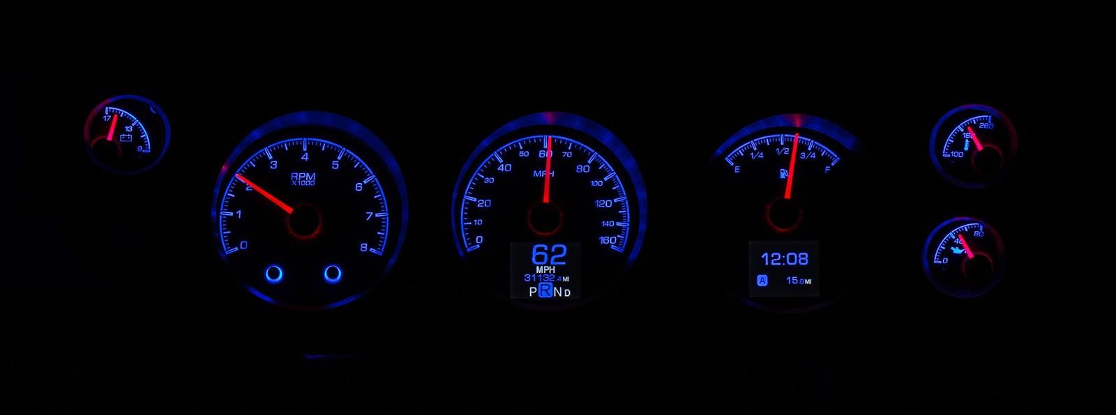 Dakota Digital Dakota Digital HDX Direct-Fit Analog Gauge Systems HDX-70C-CVL-S Autofit