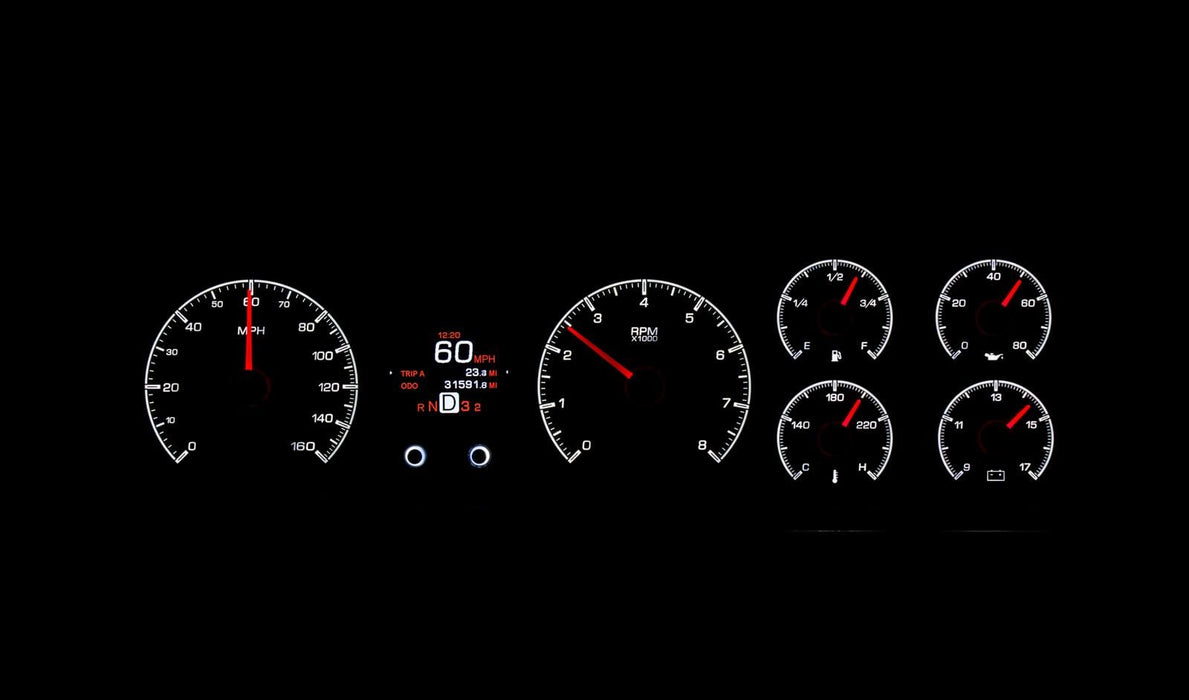 Dakota Digital Dakota Digital HDX Direct-Fit Analog Gauge Systems HDX-70C-MAL-K Autofit