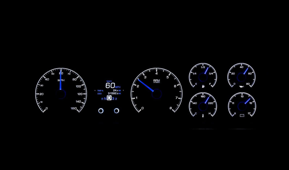 Dakota Digital Dakota Digital HDX Direct-Fit Analog Gauge Systems HDX-70C-MAL-K Autofit
