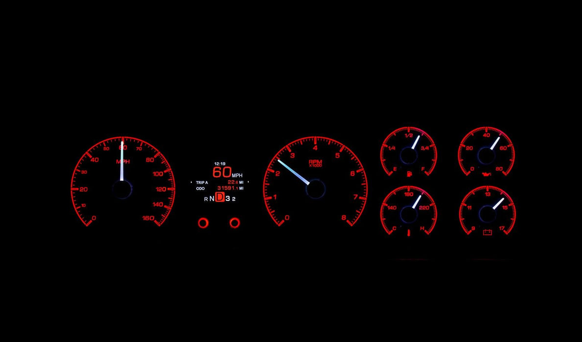 Dakota Digital Dakota Digital HDX Direct-Fit Analog Gauge Systems HDX-70C-MAL-S Autofit