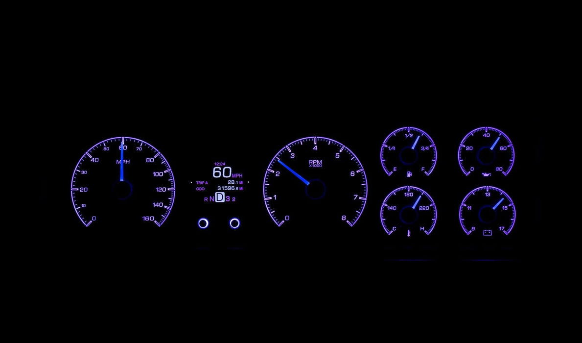 Dakota Digital Dakota Digital HDX Direct-Fit Analog Gauge Systems HDX-70C-MAL-S Autofit