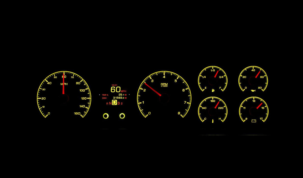 Dakota Digital Dakota Digital HDX Direct-Fit Analog Gauge Systems HDX-70C-MAL-S Autofit